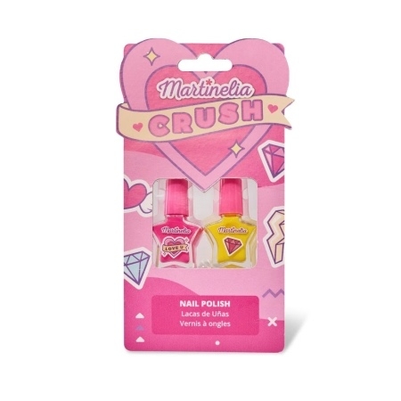 Set de 2 lacuri de unghii pentru copii Crush, diverse culori, 4 ml, Martinelia Set de 2 lacuri de unghii pentru copii Crush, diverse culori, 4 ml, Martinelia