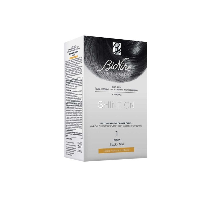 Vopsea pentru par Nr. 1 Black Shine On, BioNike Vopsea pentru par Nr. 1 Black Shine On, BioNike
