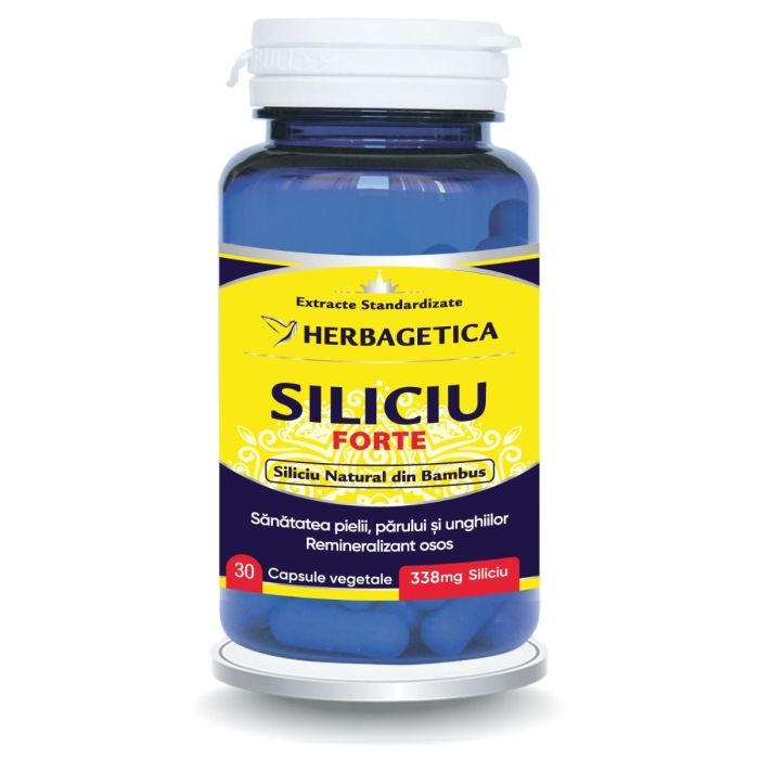 Siliciu Forte, 30 capsule, Herbagetica Siliciu Forte, 30 capsule, Herbagetica
