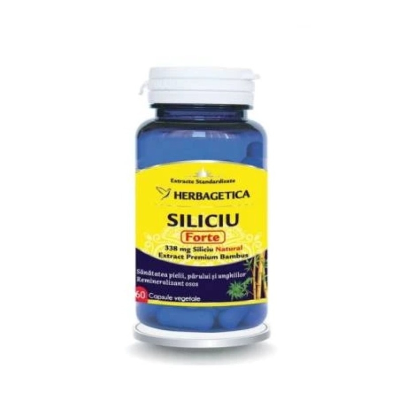 Siliciu forte, 60 capsule, Herbagetica Siliciu forte, 60 capsule, Herbagetica