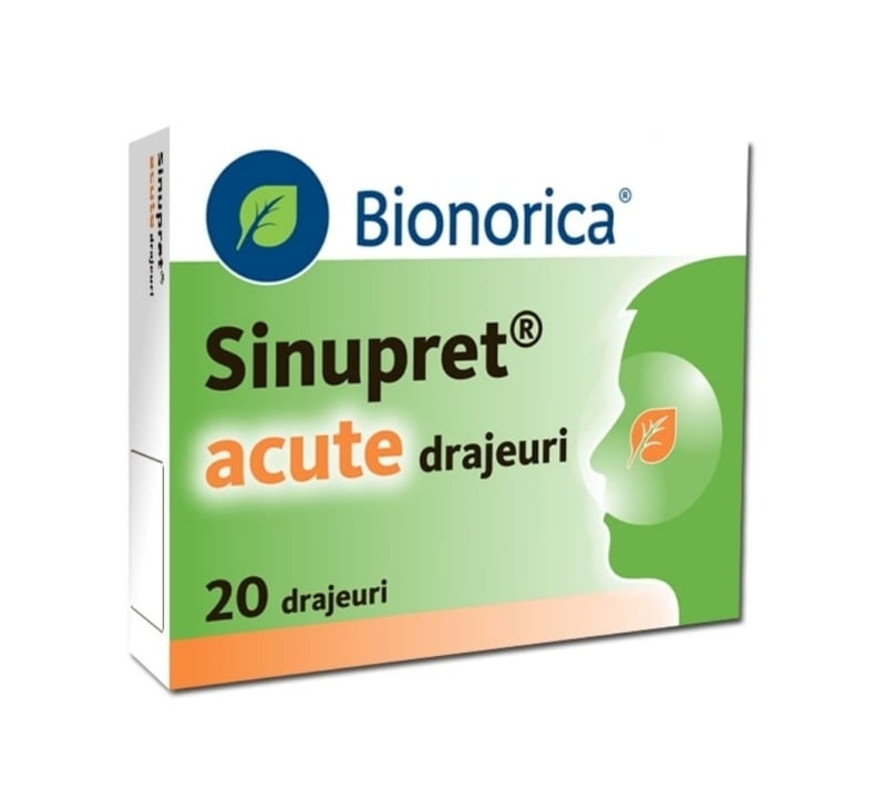 Sinupret acute, 20 drajeuri, Bionorica Sinupret acute, 20 drajeuri, Bionorica