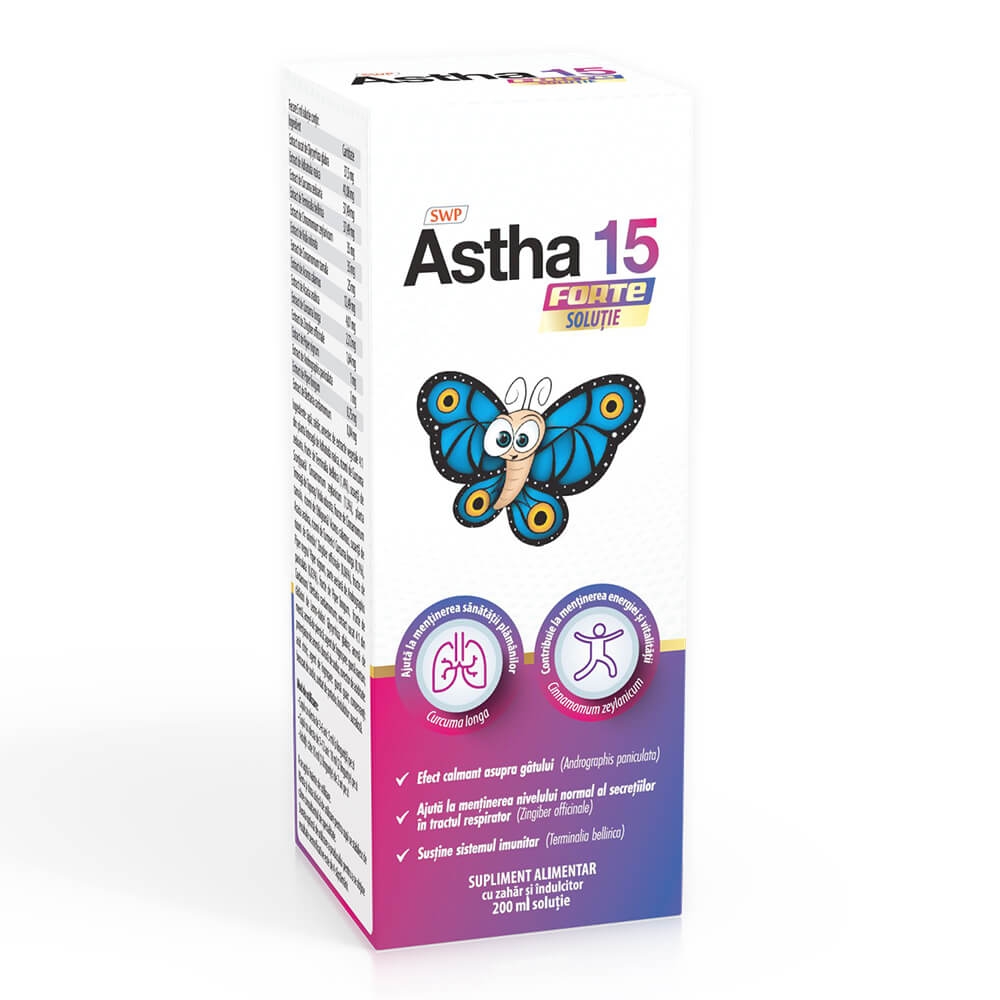 Sirop Astha 15 Forte, 200 ml, Sun Wave Pharma Sirop Astha 15 Forte, 200 ml, Sun Wave Pharma
