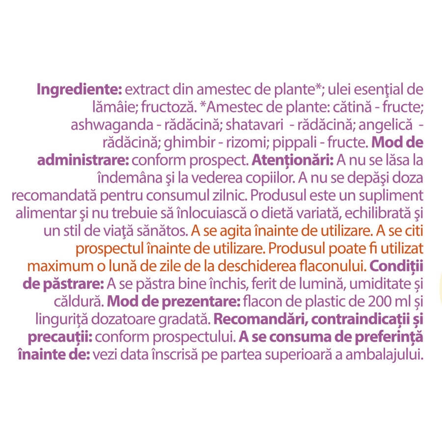 Sirop creste pofta de mancare Ingerasul, 200 ml, Dacia Plant Sirop creste pofta de mancare Ingerasul, 200 ml, Dacia Plant
