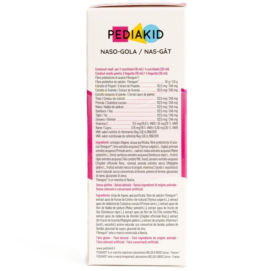 Sirop de miere si lamaie pentru raceala Nez-Gorge, 125 ml, Pediakid Sirop de miere si lamaie pentru raceala Nez-Gorge, 125 ml, Pediakid