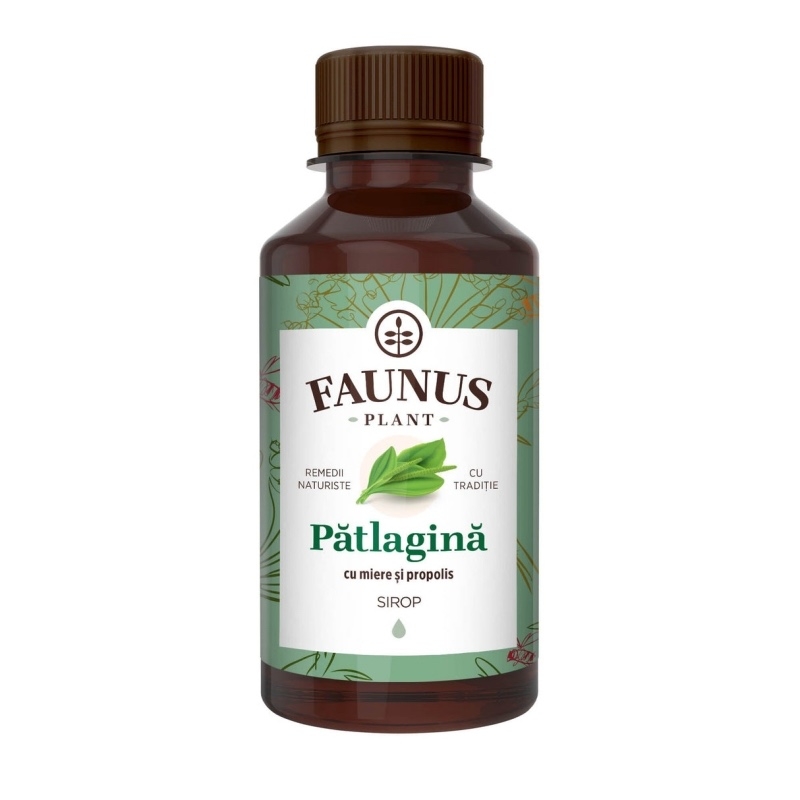 Sirop de patlagina cu miere, 200 ml, Faunus Plant Sirop de patlagina cu miere, 200 ml, Faunus Plant
