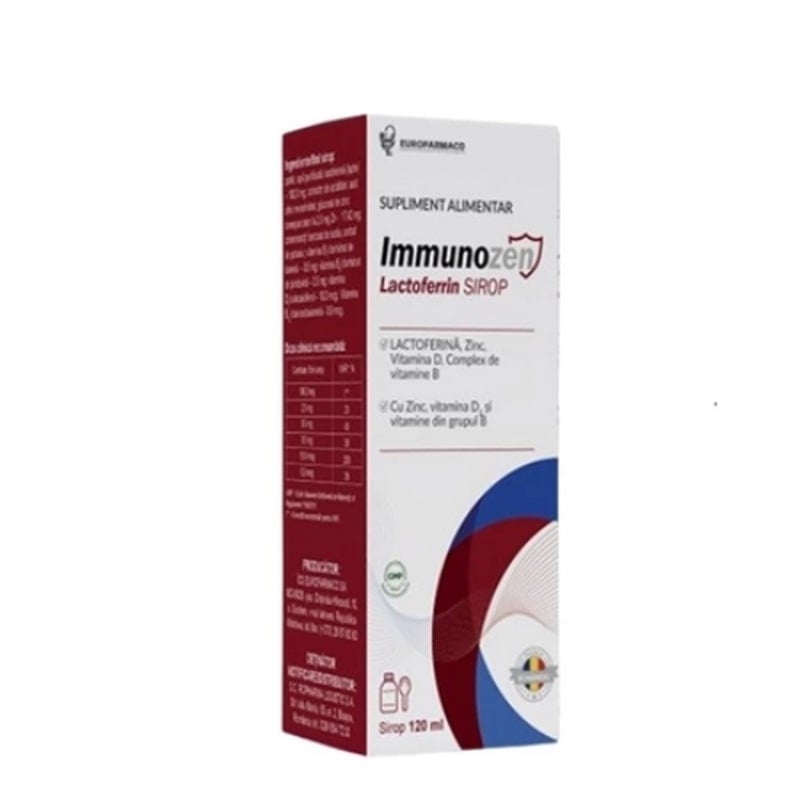 Sirop Immunozen Lactoferrin, 120 ml, Eurofarmaco Sirop Immunozen Lactoferrin, 120 ml, Eurofarmaco