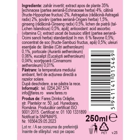 Sirop Imunitate, F147, 250 ml, Fares Sirop Imunitate, F147, 250 ml, Fares