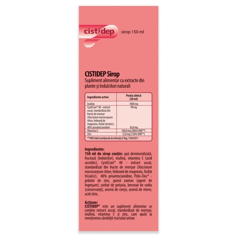 Sirop pentru copii Cistidep, 150 ml, Dr. Phyto