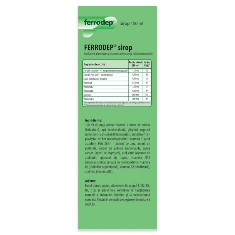 Sirop pentru copii Ferrodep, 150 ml, Dr. Phyto