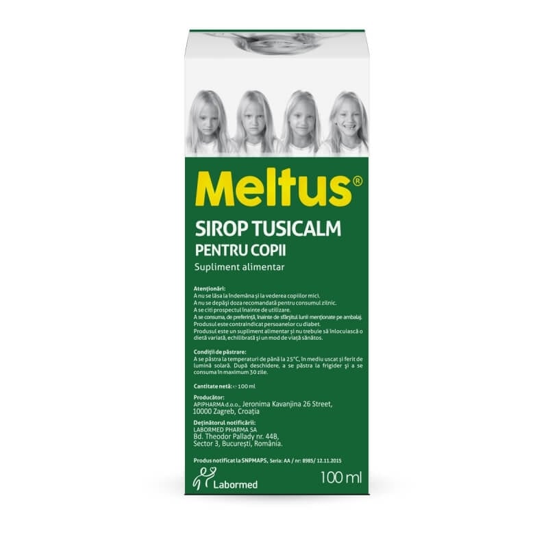 Sirop Tusicalm pentru copii Meltus, 100 ml, Labormed Sirop Tusicalm pentru copii Meltus, 100 ml, Labormed