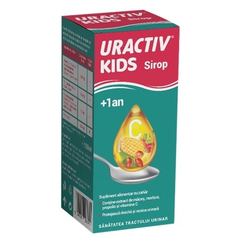 Sirop Uractiv Kids 1+, 150 ml, Terapia Sirop Uractiv Kids 1+, 150 ml, Terapia