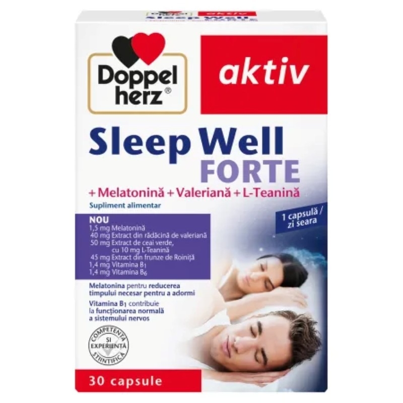 Sleep Well Forte Aktiv, 30 capsule, Doppelherz Sleep Well Forte Aktiv, 30 capsule, Doppelherz