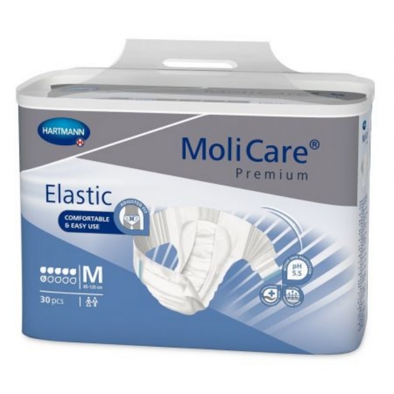 Slip pentru incontinenta MoliCare Premium Elastic 6 PIC marime M, 30 bucati, Hartmann Slip pentru incontinenta MoliCare Premium Elastic 6 PIC marime M, 30 bucati, Hartmann