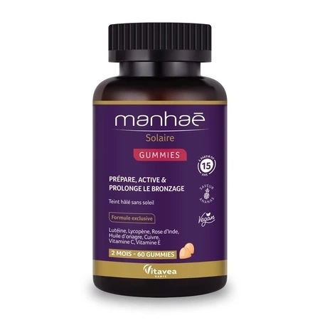 Solaire Gummies, 60 jeleuri gumate, Manhae Solaire Gummies, 60 jeleuri gumate, Manhae