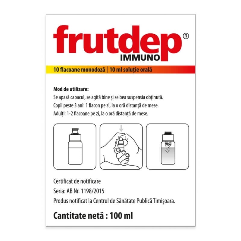 Solutie orala Frutdep Immuno, 10 flacoane, Dr. Phyto Solutie orala Frutdep Immuno, 10 flacoane, Dr. Phyto