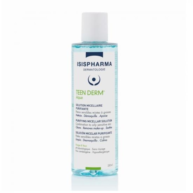 Solutie micelara purifianta Teen Derm Aqua, 250 ml, Isispharma Solutie micelara purifianta Teen Derm Aqua, 250 ml, Isispharma