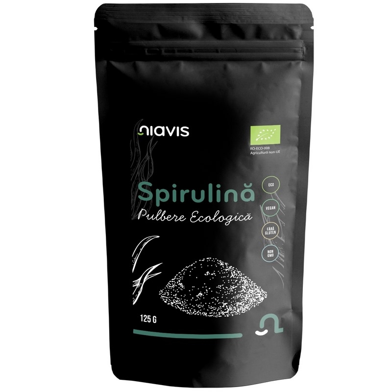 Spirulina pulbere ecologica, 125 g, Niavis Spirulina pulbere ecologica, 125 g, Niavis