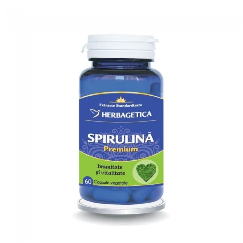 Spirulina, 60 capsule, Herbagetica Spirulina, 60 capsule, Herbagetica