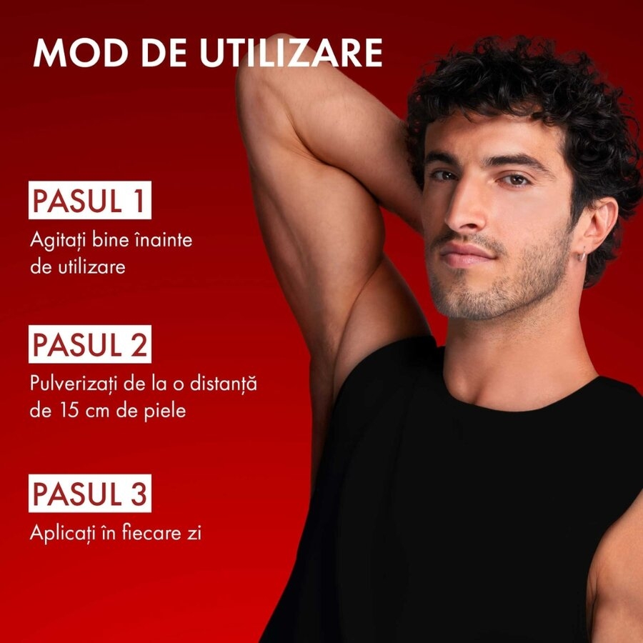 Spray antiperspirant Homme Clinical Control 96h, 125 ml, Vichy