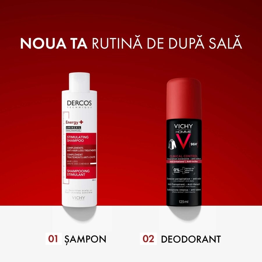 Spray antiperspirant Homme Clinical Control 96h, 125 ml, Vichy