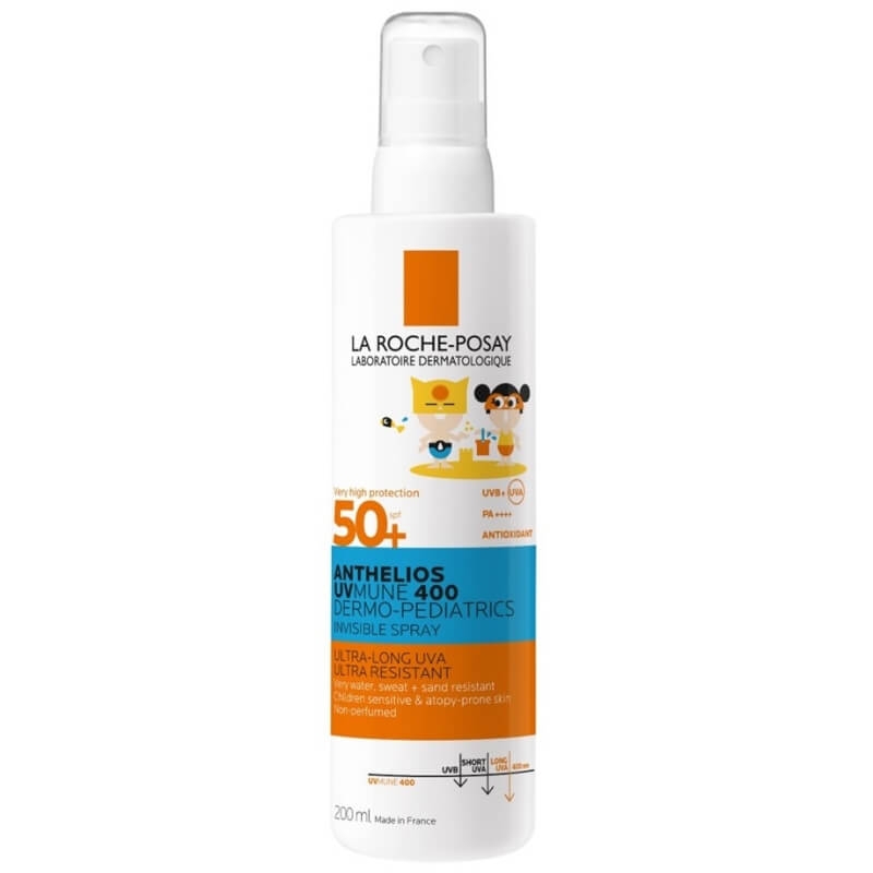 Spray invizibil SPF 50+ pentru copii Anthelios Dermo-Pediatrics, 200 ml, La Roche-Posay Spray invizibil SPF 50+ pentru copii Anthelios Dermo-Pediatrics, 200 ml, La Roche-Posay