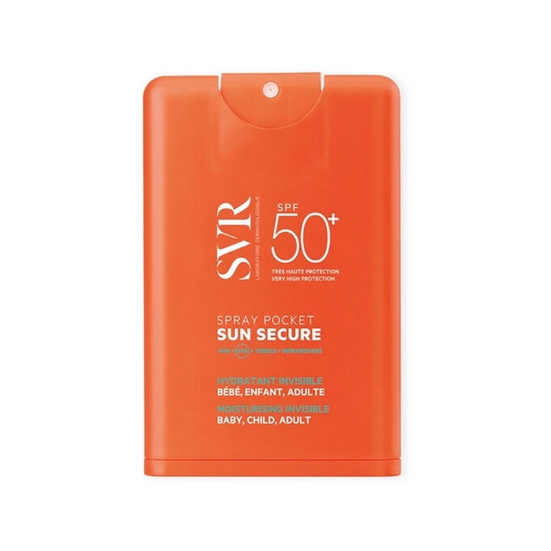 Spray de buzunar SPF50+ Sun Secure, 20 ml, SVR Spray de buzunar SPF50+ Sun Secure, 20 ml, SVR