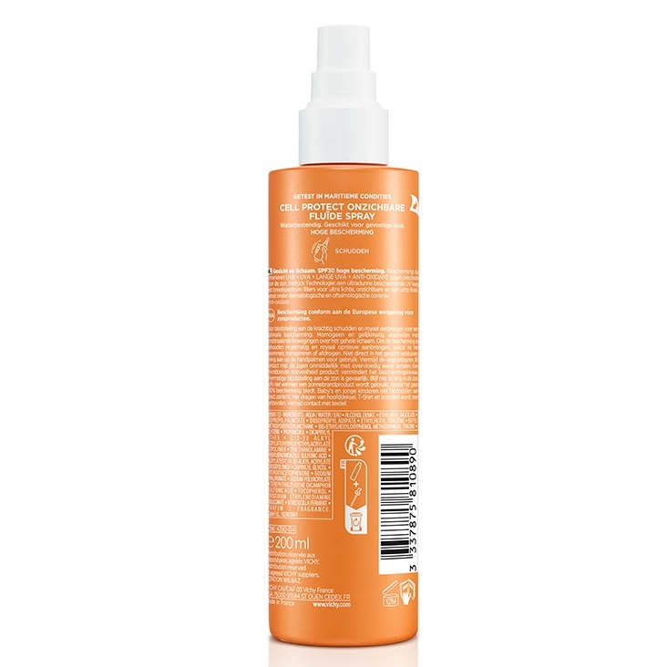 Fluid spray protector SPF 30 Cell Protect Capital Soleil, 200 ml, Vichy Fluid spray protector SPF 30 Cell Protect Capital Soleil, 200 ml, Vichy