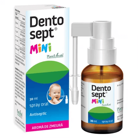Spray gingival Dentosept Mini, 30 ml, Plant Extrakt Spray gingival Dentosept Mini, 30 ml, Plant Extrakt
