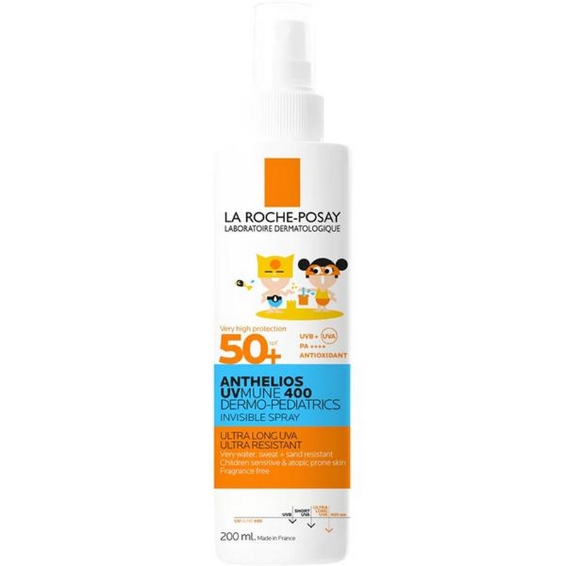 Spray invizibil SPF 50+ pentru copii Anthelios UVMUNE 400 Dermo-Pediatrics, 200 ml, La Roche-Posay Spray invizibil SPF 50+ pentru copii Anthelios UVMUNE 400 Dermo-Pediatrics, 200 ml, La Roche-Posay