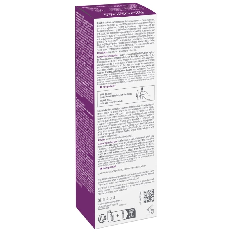Spray lotiune reparatoare Cicabio, 40 ml, Bioderma Spray lotiune reparatoare Cicabio, 40 ml, Bioderma