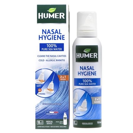 Spray nazal cu apa de mare pentru adulti, 150 ml, Humer Spray nazal cu apa de mare pentru adulti, 150 ml, Humer