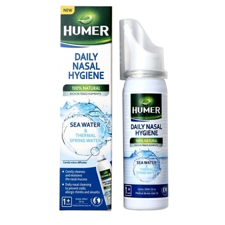 Spray nazal izotonic cu apa termala, 50 ml, Humer Spray nazal izotonic cu apa termala, 50 ml, Humer