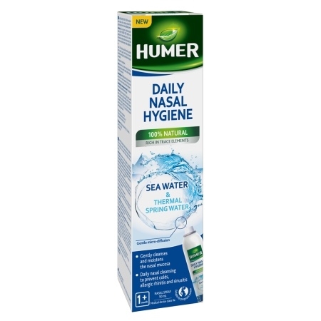 Spray nazal izotonic cu apa termala, 50 ml, Humer Spray nazal izotonic cu apa termala, 50 ml, Humer