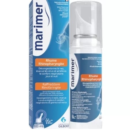 Spray nazal hipertonic cu apa de mare Marimer, 100 ml, Gilbert Spray nazal hipertonic cu apa de mare Marimer, 100 ml, Gilbert