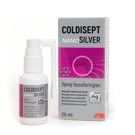 Spray pentru gat Coldisept NanoSilver, 20 ml, Arkona Spray pentru gat Coldisept NanoSilver, 20 ml, Arkona