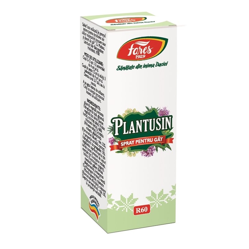 Plantusin spray pentru gat R60, Fares Plantusin spray pentru gat R60, Fares