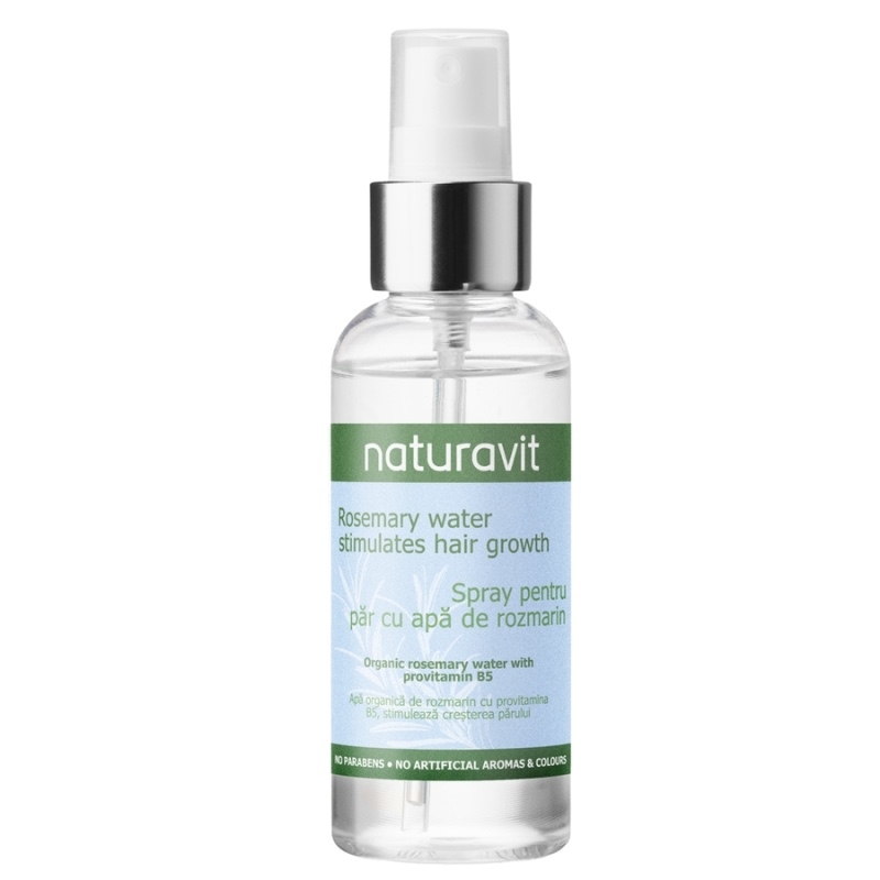 Spray Pentru Par Cu Apa De Rozmarin, 100 ml, Naturavit Spray Pentru Par Cu Apa De Rozmarin, 100 ml, Naturavit