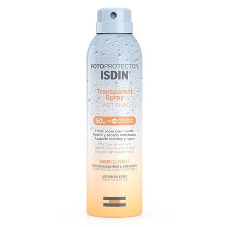 Spray transparent de protectie solara Fotoprotector Wet Skin, SPF 50, 250 ml, Isdin Spray transparent de protectie solara Fotoprotector Wet Skin, SPF 50, 250 ml, Isdin