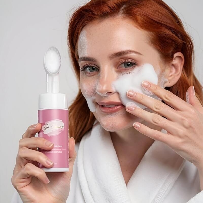 Spuma de curatare cu niacinamide si panthenol Go Clear, 150 ml, Girl Own Cosmetics Spuma de curatare cu niacinamide si panthenol Go Clear, 150 ml, Girl Own Cosmetics