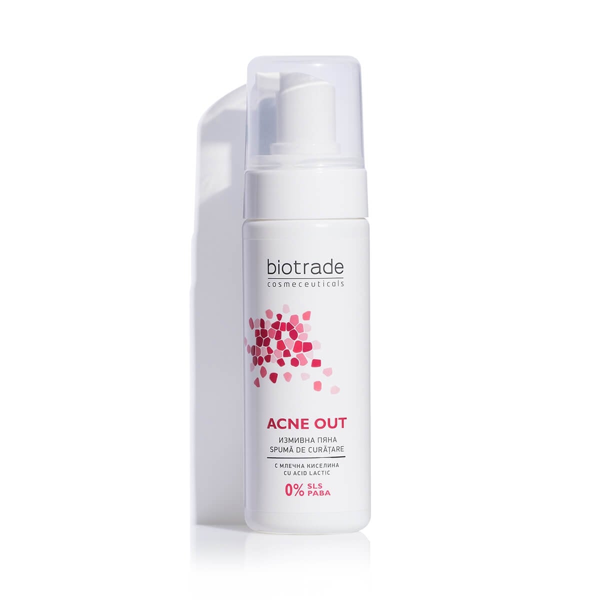 Spuma de curatare pentru ten acneic Acne Out, 150 ml, Biotrade Spuma de curatare pentru ten acneic Acne Out, 150 ml, Biotrade