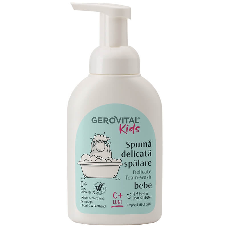 Spuma delicata spalare bebe Kids, 300 ml, Gerovital Spuma delicata spalare bebe Kids, 300 ml, Gerovital