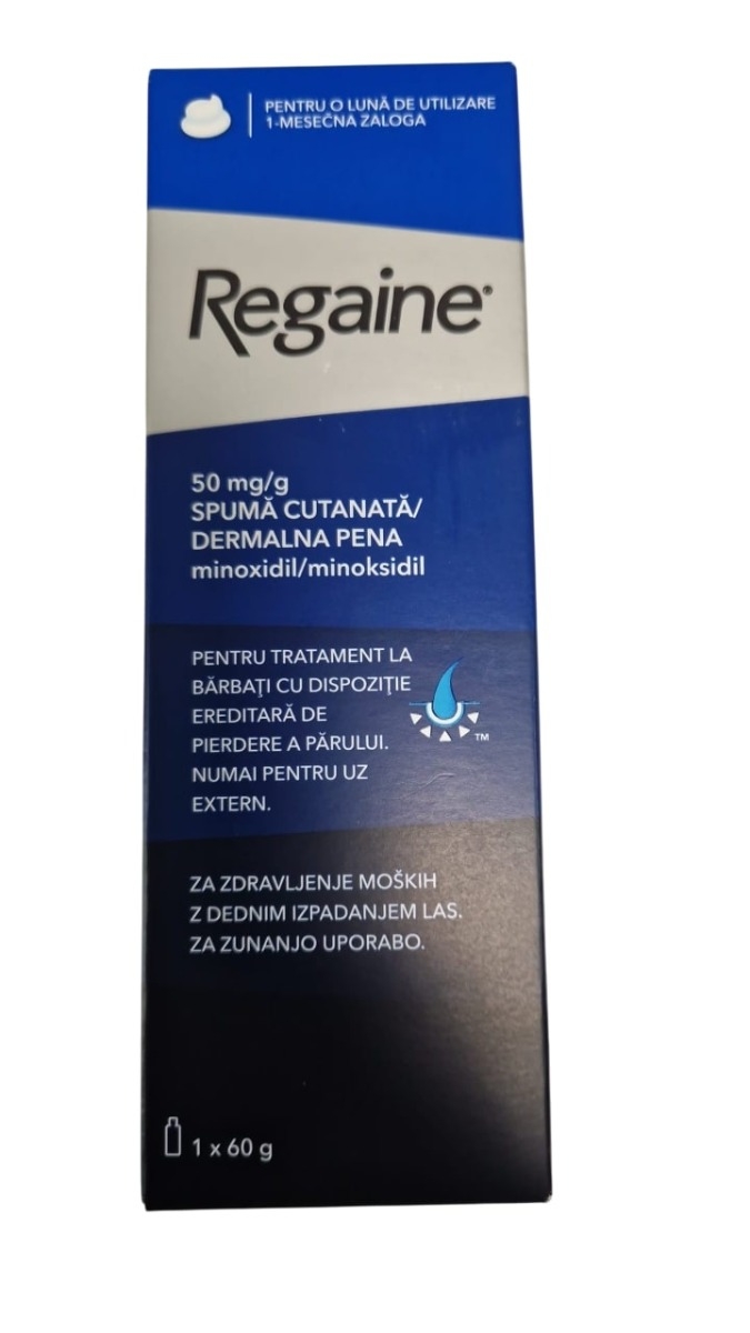 Spuma impotriva caderii parului Regaine,60 g , Johnson & Johnson Spuma impotriva caderii parului Regaine,60 g , Johnson & Johnson