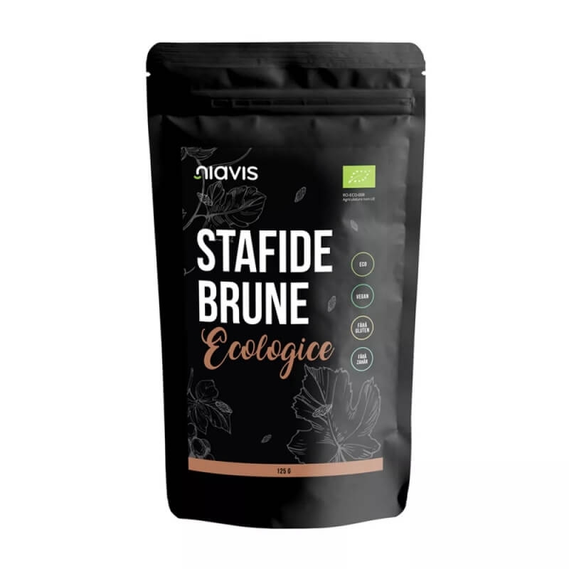 Stafide brune ecologice, 125 g, Niavis Stafide brune ecologice, 125 g, Niavis