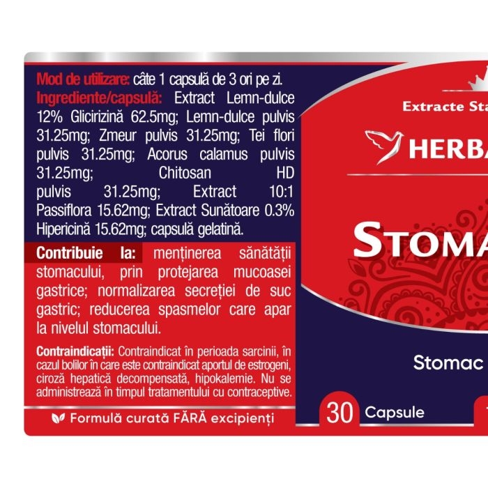 StomaCalm, 30 capsule, Herbagetica