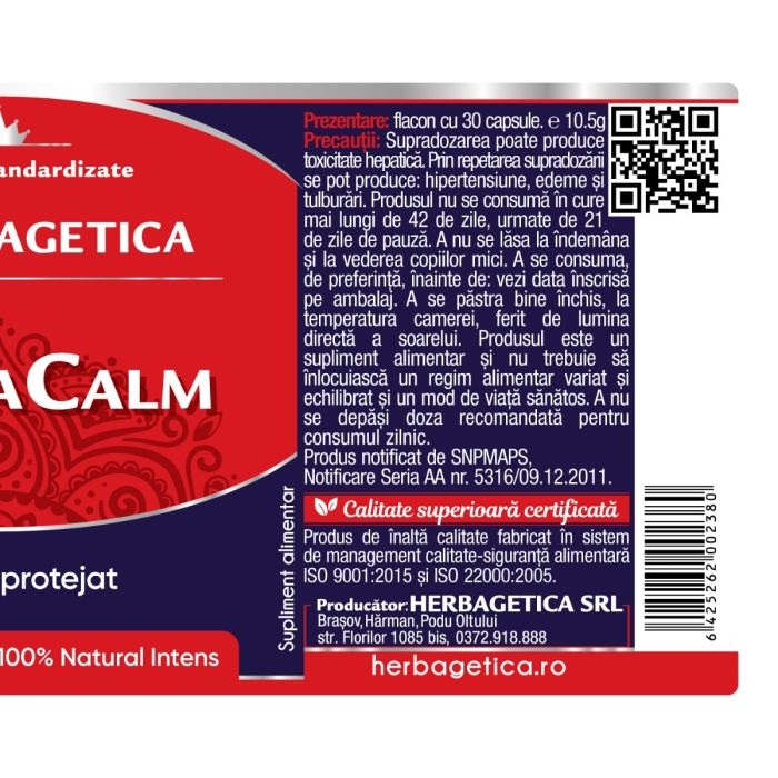 StomaCalm, 30 capsule, Herbagetica
