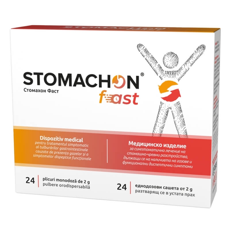 Stomachon Fast, 24 plicuri monodoza, Naturpharma Stomachon Fast, 24 plicuri monodoza, Naturpharma
