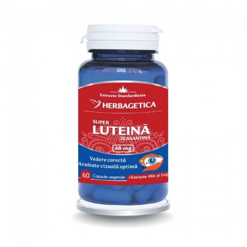 Super Luteina Zeaxantina, 60 capsule, Herbagetica Super Luteina Zeaxantina, 60 capsule, Herbagetica