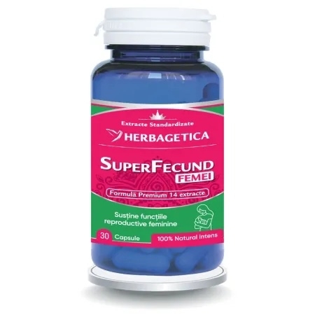 Superfecund femei, 30 capsule, Herbagetica Superfecund femei, 30 capsule, Herbagetica