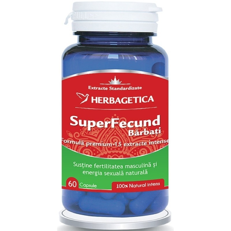 Superfecund barbati, 60 capsule, Herbagetica Superfecund barbati, 60 capsule, Herbagetica