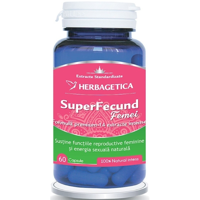 Superfecund femei, 60 capsule, Herbagetica Superfecund femei, 60 capsule, Herbagetica